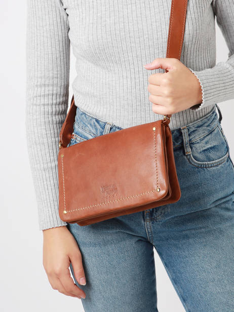 Sac BandouliÃ¨re Boston Cuir Basilic pepper Marron boston BBOS02 vue secondaire 1