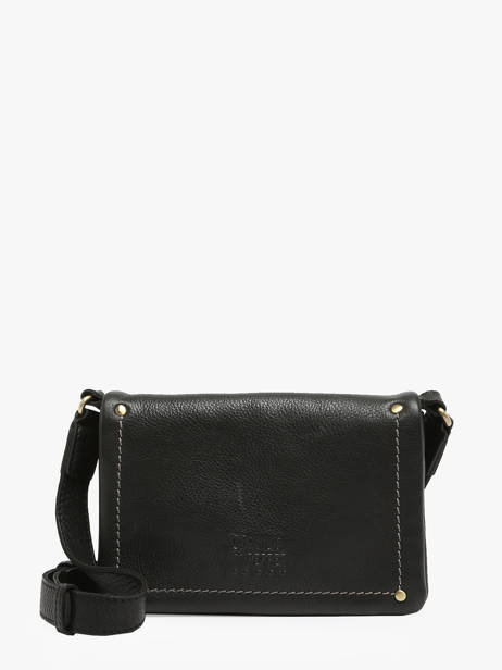 Sac BandouliÃ¨re Boston Cuir Basilic pepper Noir boston BBOS03