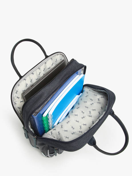 Sac Ã  Dos 2 Compartiments Cameleon Bleu vintage urban SD37 vue secondaire 3
