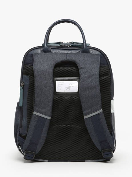 Sac Ã  Dos 2 Compartiments Cameleon Bleu vintage urban SD37 vue secondaire 4