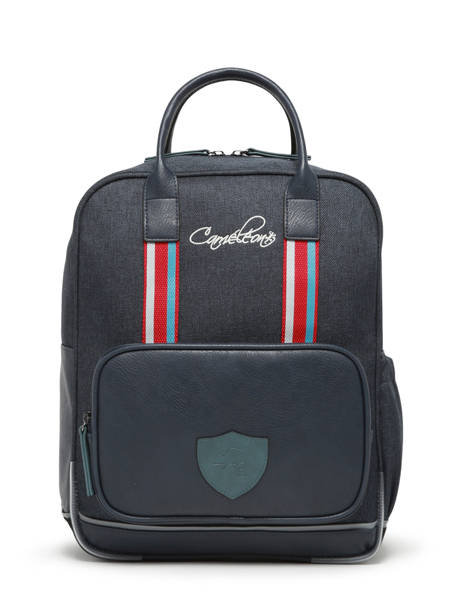 Sac Ã  Dos 2 Compartiments Cameleon Bleu vintage urban SD37 vue secondaire 6