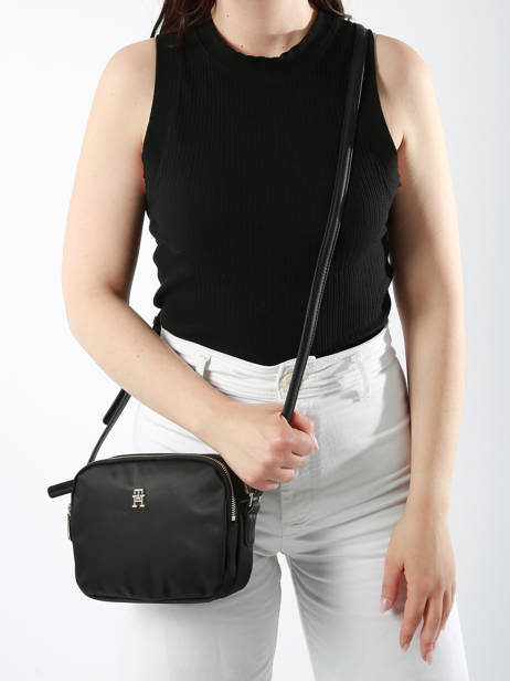 Sac BandouliÃ¨re Poppy Nylon Tommy hilfiger Noir poppy AW15638 vue secondaire 1