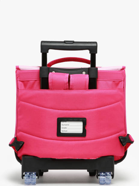 Cartable Ã  Roulettes 2 Compartiments Snowball Rose butterfly T46438 vue secondaire 5