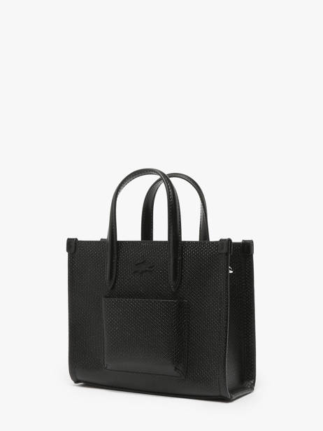 Sac BandouliÃ¨re Chantaco Cuir Lacoste Noir chantaco NF4535KL vue secondaire 2
