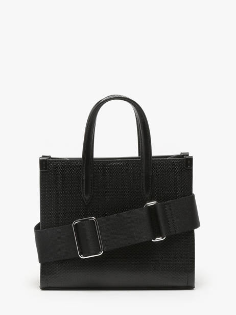 Sac BandouliÃ¨re Chantaco Cuir Lacoste Noir chantaco NF4535KL vue secondaire 4