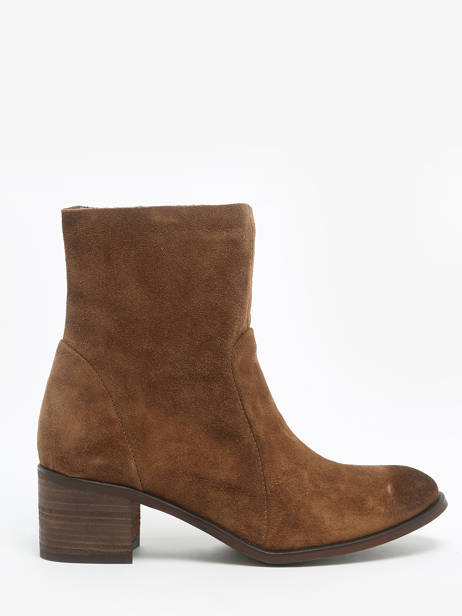 Bottines Ã  Talon Alias Trevor En Cuir Aliwell Marron women ALIAS