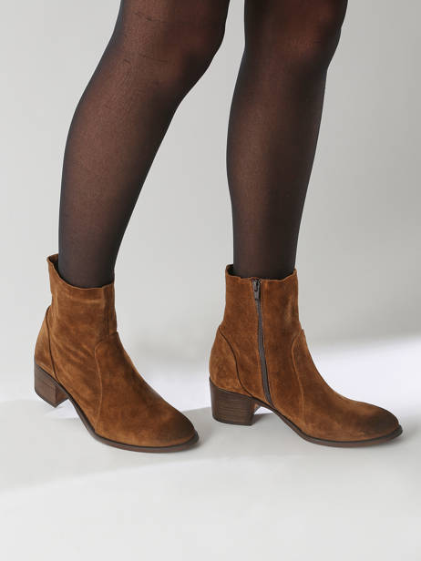 Bottines Ã  Talon Alias Trevor En Cuir Aliwell Marron women ALIAS vue secondaire 1