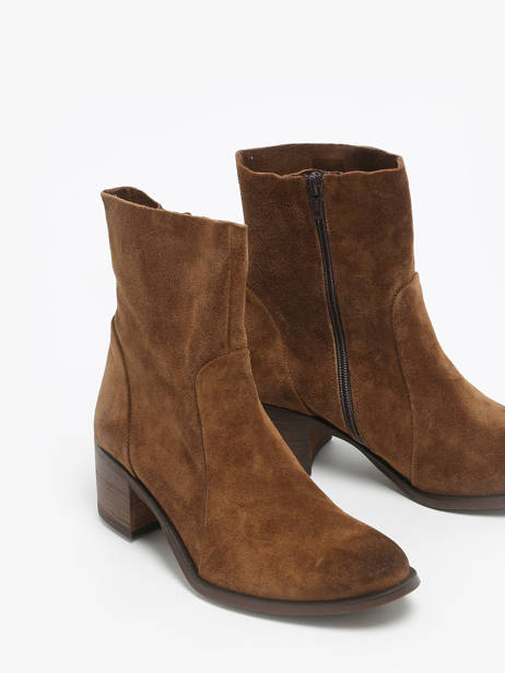 Bottines Ã  Talon Alias Trevor En Cuir Aliwell Marron women ALIAS vue secondaire 2