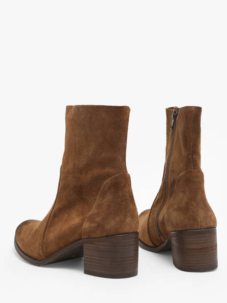Bottines Ã  Talon Alias Trevor En Cuir Aliwell Marron women ALIAS vue secondaire 3