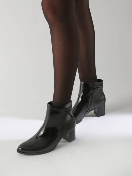 Boots Ã  Talon En Cuir Gabor Noir women 97 vue secondaire 1