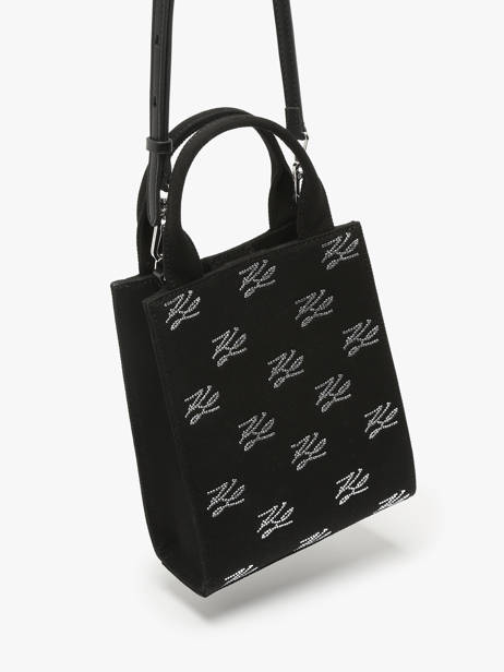 Sac BandouliÃ¨re K Autograph Coton Karl lagerfeld Noir k autograph A1W50026 vue secondaire 1