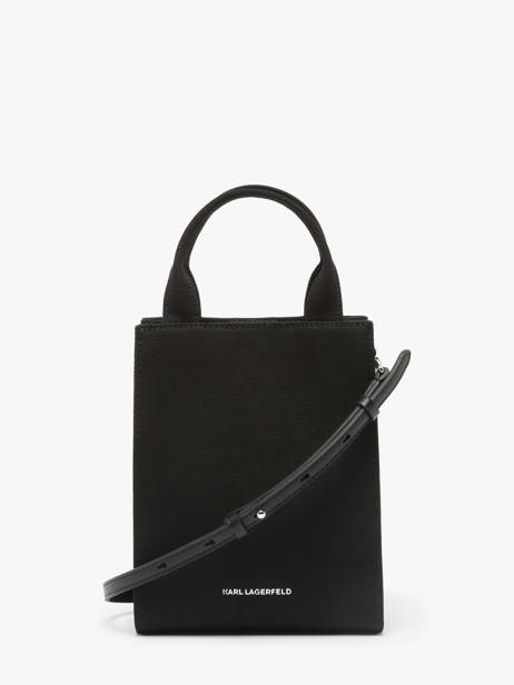 Sac BandouliÃ¨re K Autograph Coton Karl lagerfeld Noir k autograph A1W50026 vue secondaire 3