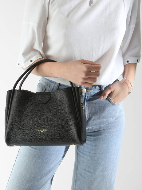 Sac Ã  Main Ida Double Cuir Lancaster Noir ida double 84 vue secondaire 1