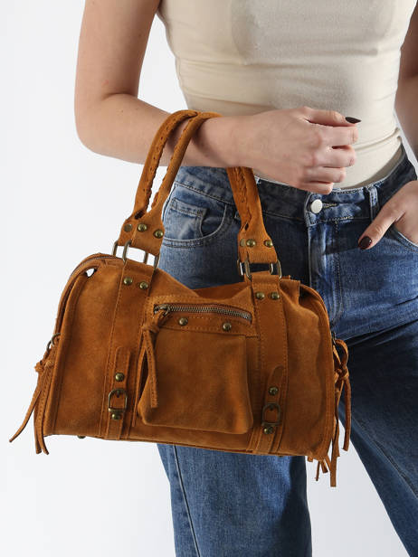 Sac PortÃ© Main Milano Marron velvet VE24094 vue secondaire 1