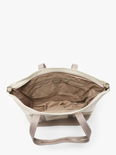 Sac PortÃ© Ã©paule A4 Kaya Toile Hexagona Beige kaya 5920056 vue secondaire 3