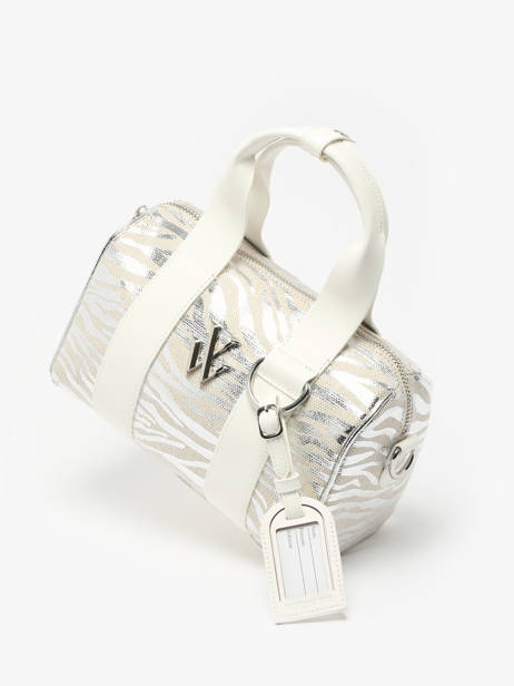 Sac PortÃ© Main Zebra Polyester Vanessa wu Argent zebra MA0122 vue secondaire 2