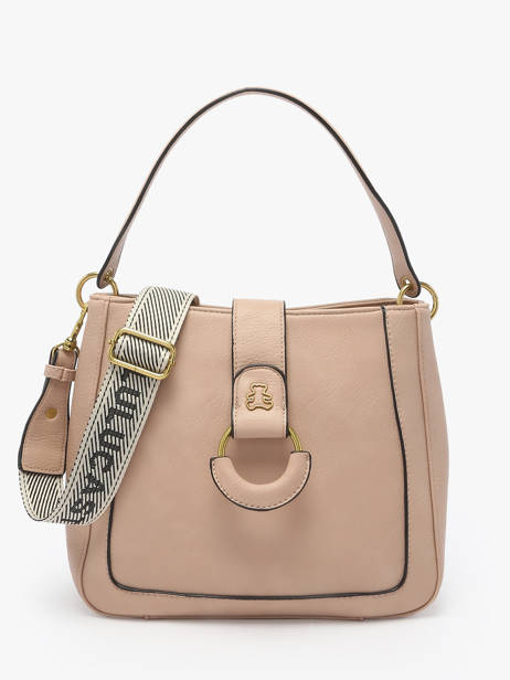 Sac PortÃ© Ã©paule Anneau Lulu castagnette Beige anneau YSABEL