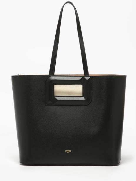 Sac Cabas AngÃ¨le Cuir Lancel Noir angele A13361