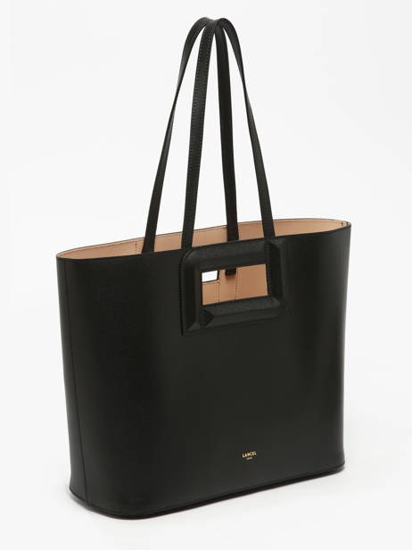 Sac Cabas AngÃ¨le Cuir Lancel Noir angele A13361 vue secondaire 3