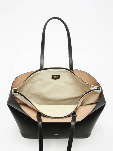 Sac Cabas AngÃ¨le Cuir Lancel Noir angele A13361 vue secondaire 4
