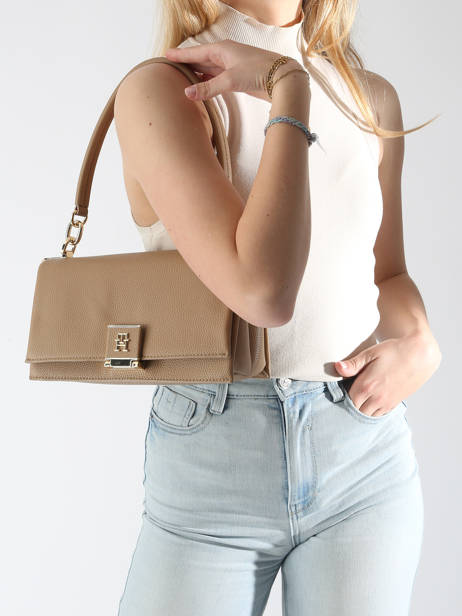 Sac PortÃ© Ã©paule Th Her Tommy hilfiger Marron th her AW17216 vue secondaire 1