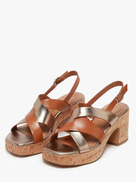 Sandales Ã  Talon En Cuir Tamaris Marron accessoires 44 vue secondaire 1