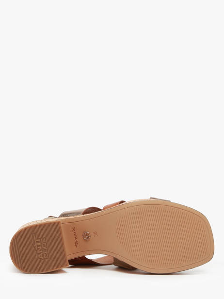 Sandales Ã  Talon En Cuir Tamaris Marron accessoires 44 vue secondaire 4