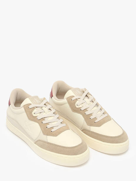 Sneakers En Cuir Calvin klein jeans Beige men 1153OLH vue secondaire 2