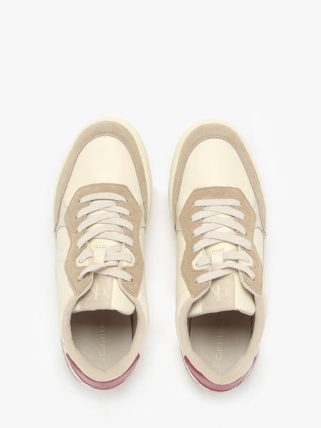 Sneakers En Cuir Calvin klein jeans Beige men 1153OLH vue secondaire 4