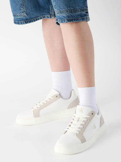 Sneakers En Cuir Calvin klein jeans Blanc men 121902S vue secondaire 1