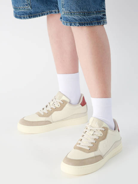 Sneakers En Cuir Calvin klein jeans Beige men 1153OLH vue secondaire 1