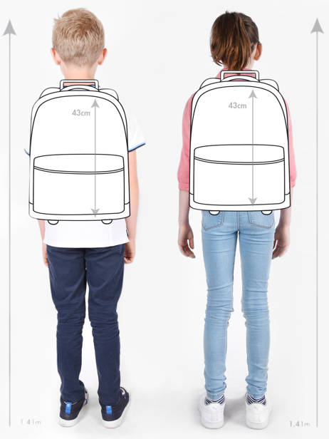 Sac A Dos à Roulettes 2 Compartiments Tann's Bleu les fantaisies f 73321 vue secondaire 1