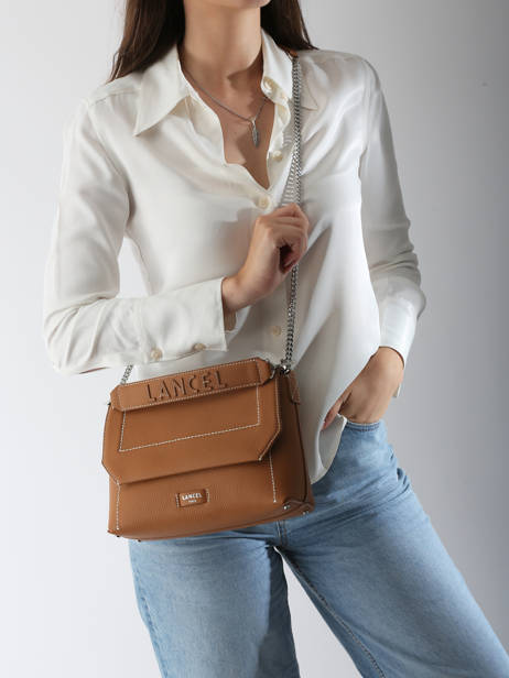 Sac BandouliÃ¨re Ninon Cuir Lancel Marron ninon A13782 vue secondaire 1