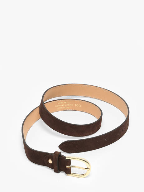 Ceinture Réglable Cuir Milano Marron velvet VE25067 vue secondaire 2