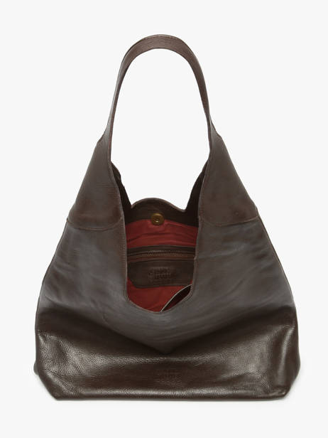 Sac Porté épaule Cow Cuir Basilic pepper Marron cow BCOW2L vue secondaire 3