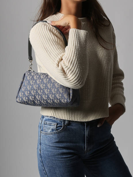 Sac Porté épaule Monogram Polyester Recyclé Calvin klein jeans Bleu monogram 4K3142G vue secondaire 1