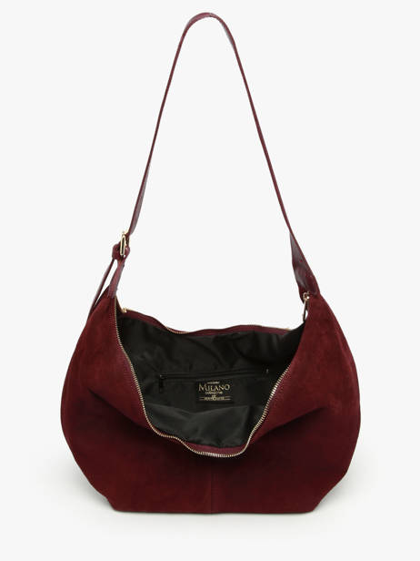 Sac Porté épaule Velvet Caviar Cuir Milano Rouge velvet caviar VC25091 vue secondaire 3