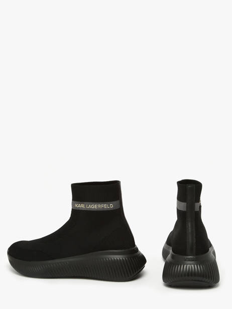 Sneakers Chaussettes Kreeper Run Mid Karl lagerfeld Noir women KL64444 vue secondaire 2