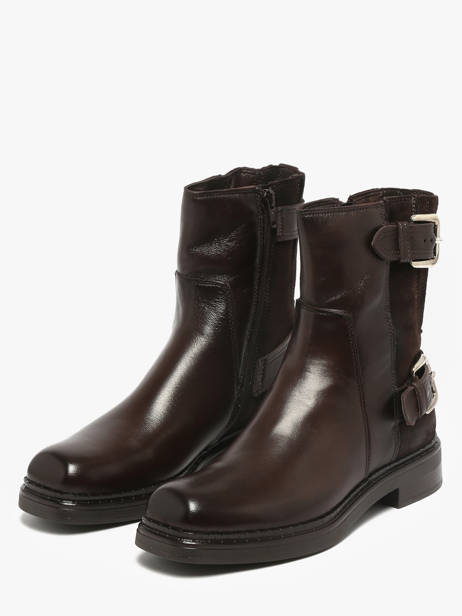 Bottines En Cuir Mjus Marron women L93203 vue secondaire 1