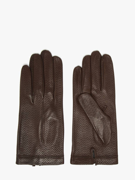 Gants Femme En Cuir Avec Doublure En Soie Omega Marron women gloves 75D