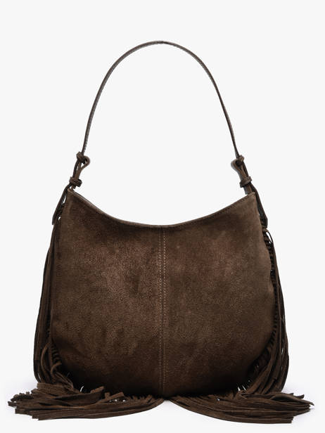 Sac Porté épaule Velvet Cuir Milano Marron velvet VE25112
