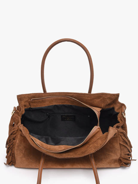 Sac Porté épaule Velvet Cuir Milano Marron velvet VE25114 vue secondaire 3