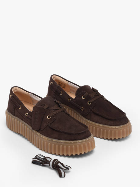 Chaussures Bateau Plateforme En Cuir Clarks Marron women 26186647 vue secondaire 1