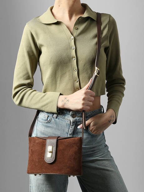 Sac Bandoulière Velvet Caviar Cuir Milano Marron velvet caviar VC25115 vue secondaire 1