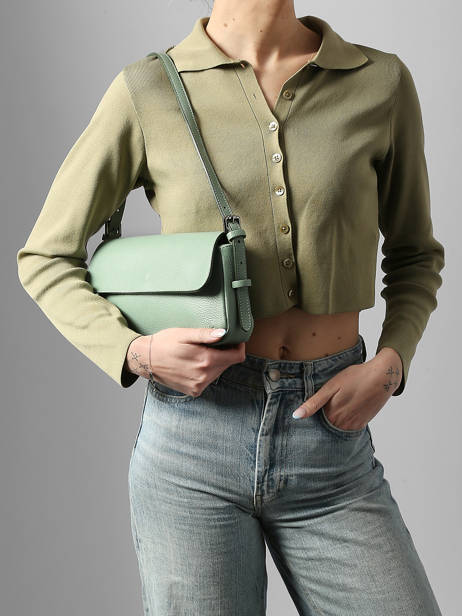 Sac Porté épaule Caviar Cuir Milano Vert caviar CA25111 vue secondaire 1