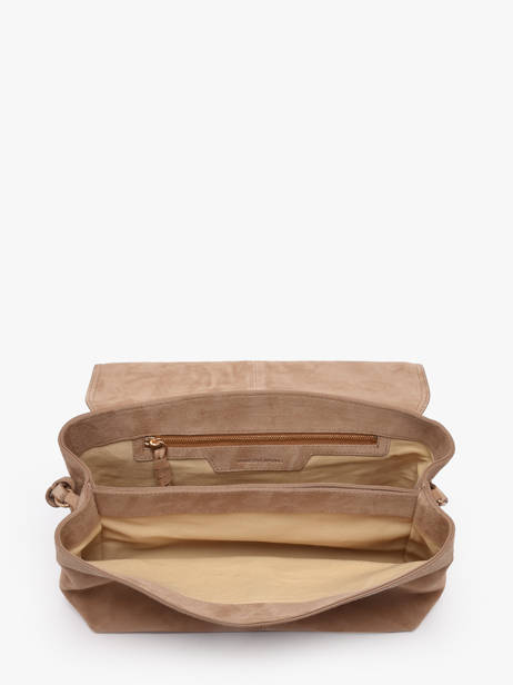 Sac Bandoulière Othilia En Cuir Suède Vanessa bruno Beige othilia 55V40813 vue secondaire 3