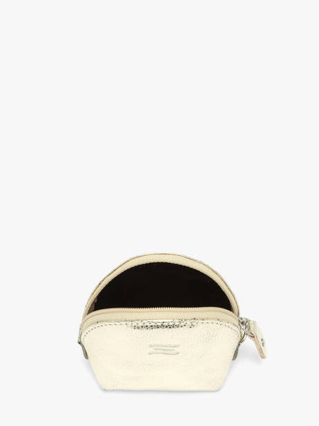 Porte-monnaie Caviar Cuir Crinkles Or caviar 14026 vue secondaire 1