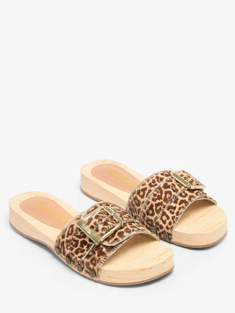 Mules En Cuir Colors of california Marron women HCBAYL06 vue secondaire 1