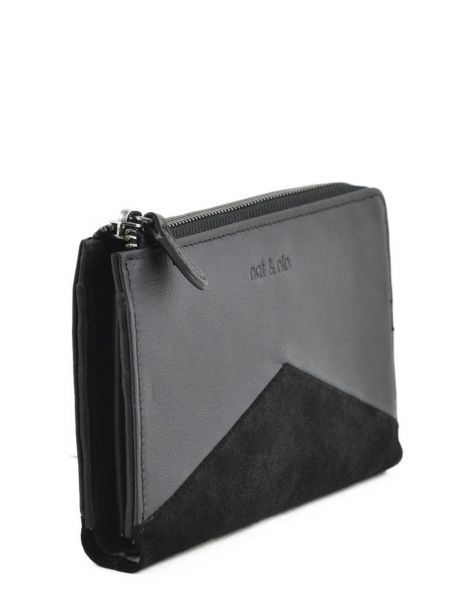 Portefeuille Vintage Cuir Nat et nin Noir vintage LINN vue secondaire 1