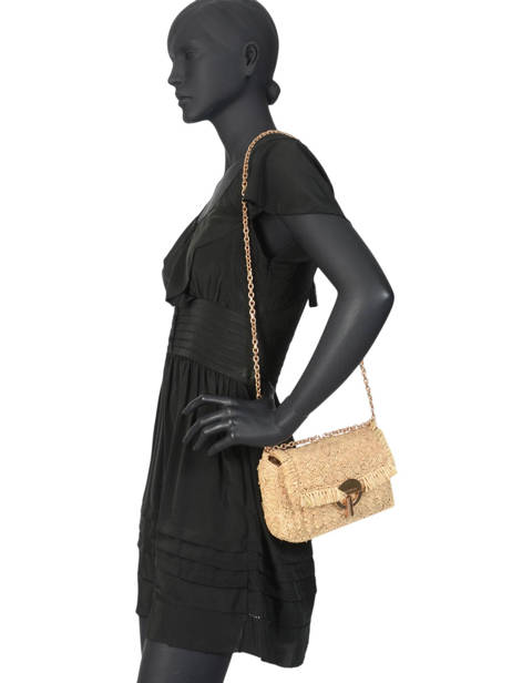 Sac BandouliÃ¨re Moon Raphia Vanessa bruno Beige moon raphia 73V40533 vue secondaire 2